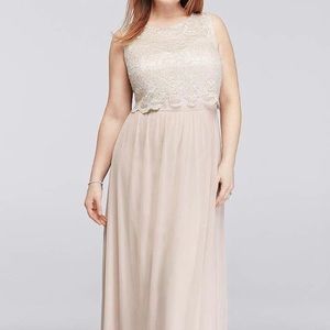 Nightway champagne gown size 6